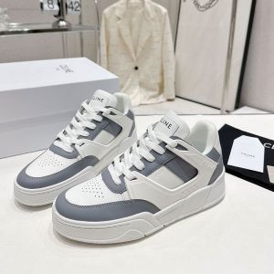Celine CT-07 Trainer Low Lace-Up Sneakers Unisex Calfskin White/Grey