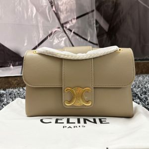 Celine Teen Victoire Bag in Grained Calfskin Khaki