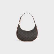 Celine Ava Bag in Triomphe Canvas and Calfskin Black/Brown