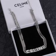 Celine Gourmette Necklace in Brass Silver