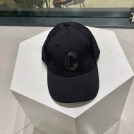 Celine Initial Baseball Cap in Canvas Black