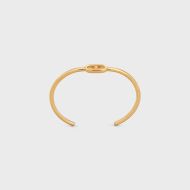 Celine Maillon Triomphe Thin Cuff Bracelet in Brass with Gold Finish Gold