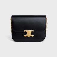 Celine Medium College Bag in Shiny Calfskin Black