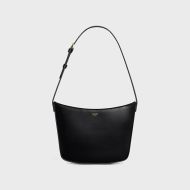 Celine Medium Croque Bag in Shiny Calfskin Black