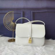 Celine Medium Tabou Bag in Smooth Calfskin with Lock White