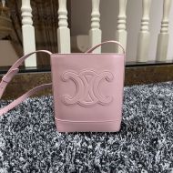 Celine Mini Bucket Bag Cuir Triomphe in Smooth Calfskin Pink