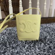 Celine Mini Bucket Bag Cuir Triomphe in Smooth Calfskin Yellow