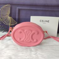 Celine Oval Bag Cuir Triomphe in Smooth Calfskin Pink