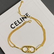 Celine Triomphe Bracelet in Brass with Gold Finish Gold