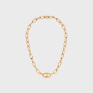 Celine Triomphe Link Necklace in Brass with Gold Finish Gold