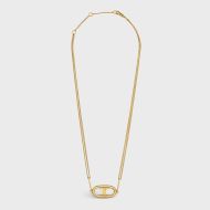 Celine Triomphe Necklace in Gold Brass Gold