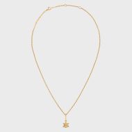 Celine Triomphe Solitaire Necklace in Brass with Gold Finish Gold